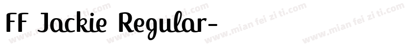 FF Jackie Regular字体转换